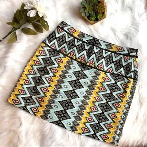 ❤️❤️Ann Taylor Loft Aztech Tribal Mini Skirt NEW 10